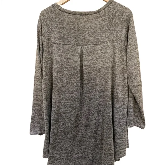 Beeson River Long Sleeve Brushed Knit Tunic Mocha Size X-large - Picture 2 of 5